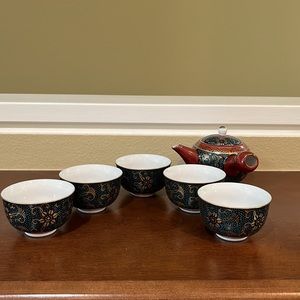 Japanese authentic Kutani tea set